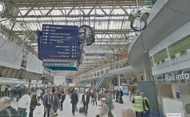 London Waterloo station Google Maps Street View