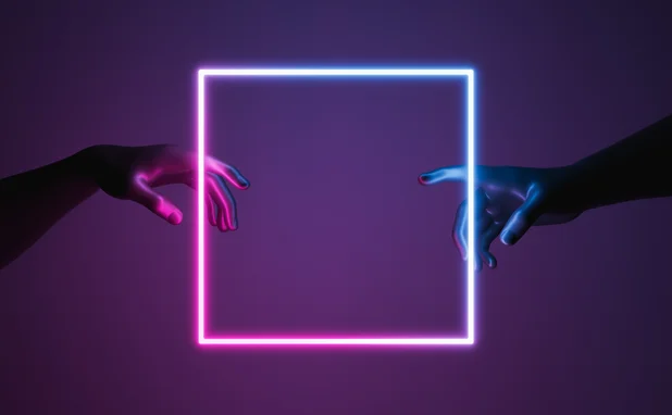 hands and box