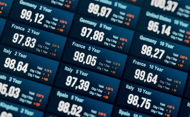 Trading screen showing EGB prices