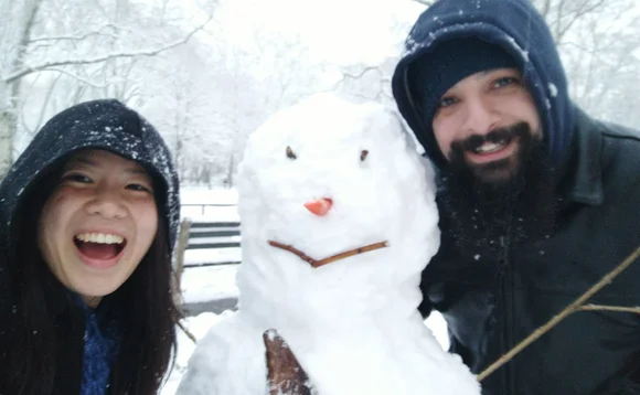 snowman selfie