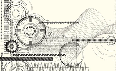abstract mathemathical diagrams on cream background