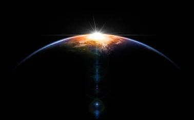 sunrise in space