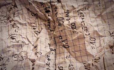Paper scrunched up