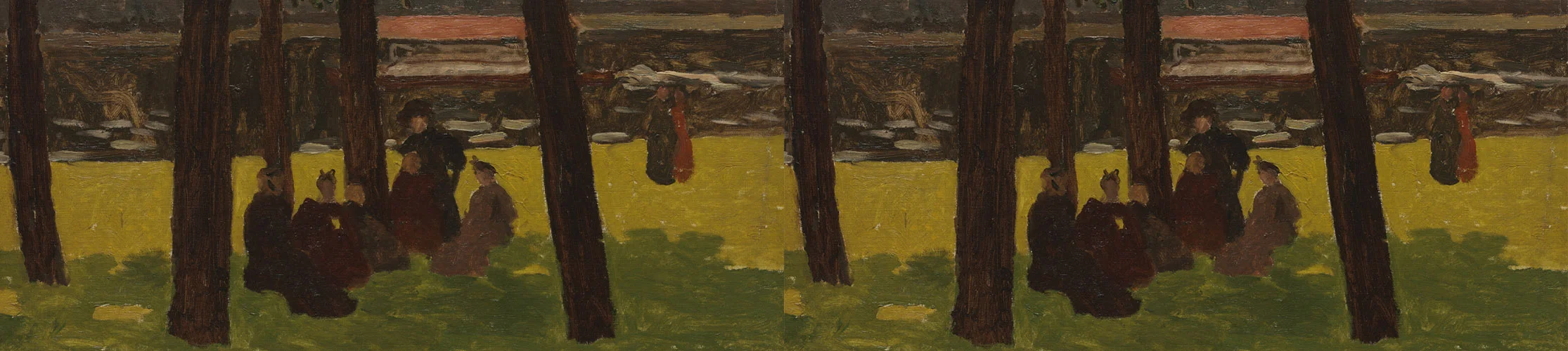 Painting of "Women Meeting in the Shade” by Ker Xavier Roussel