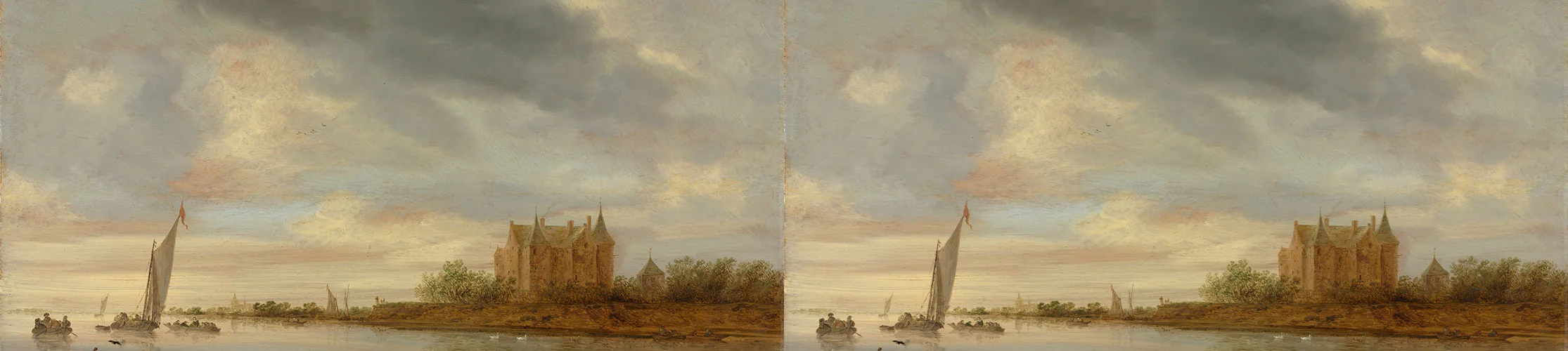 Castle on a River by Salomon van Ruysdael