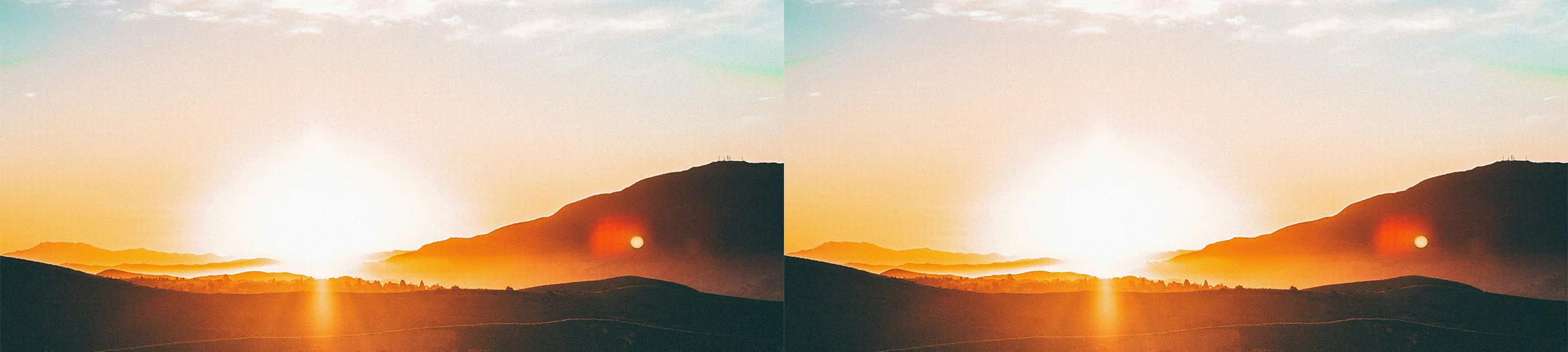 Sunset over mountains