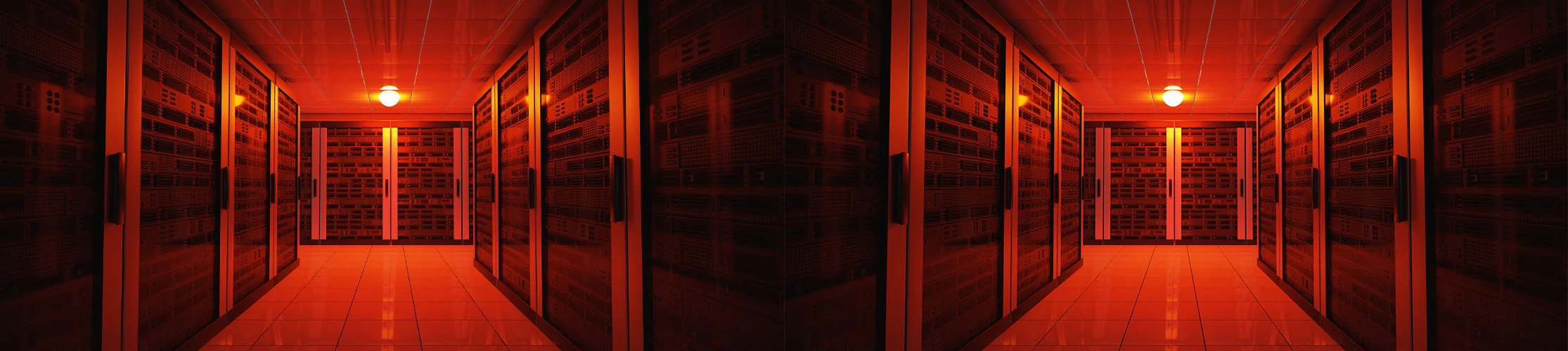 Datacenter in red light