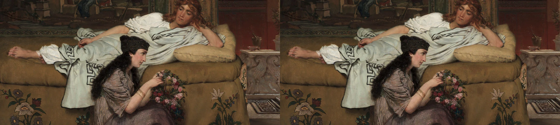 Glaucus and Nydia painting by Lawrence Alma-Tadema
