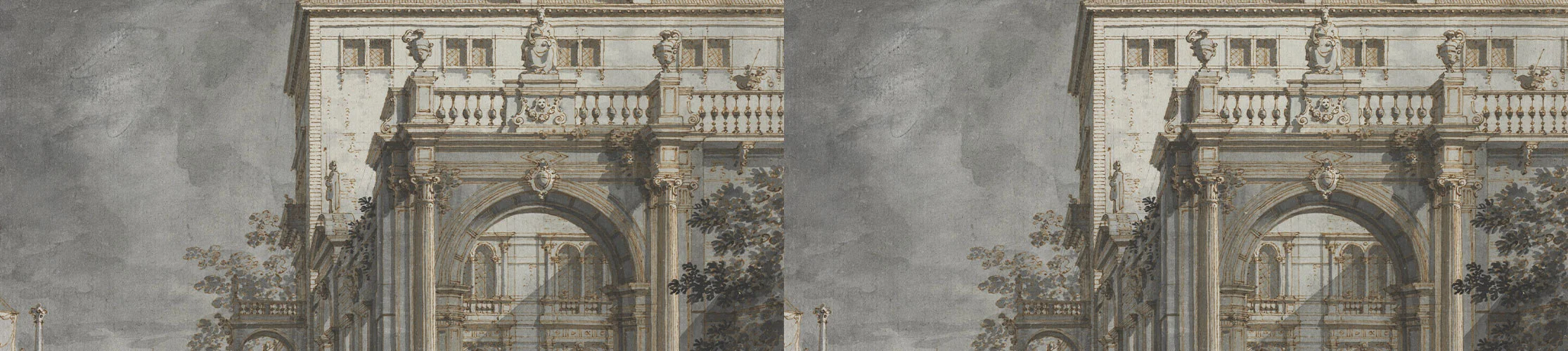 Capriccio: A Palace with a Courtyard by the Lagoon, c. 1750–55. Antonio Canaletto (Italian, 1697–1768).