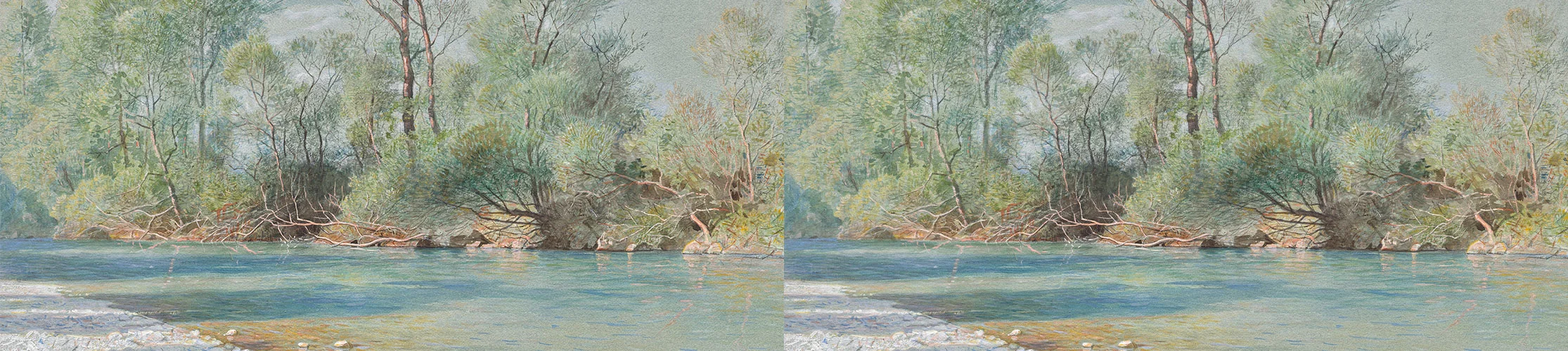 Traunstein River on the Road to Empfig, Bavaria by William Stanley Haseltine