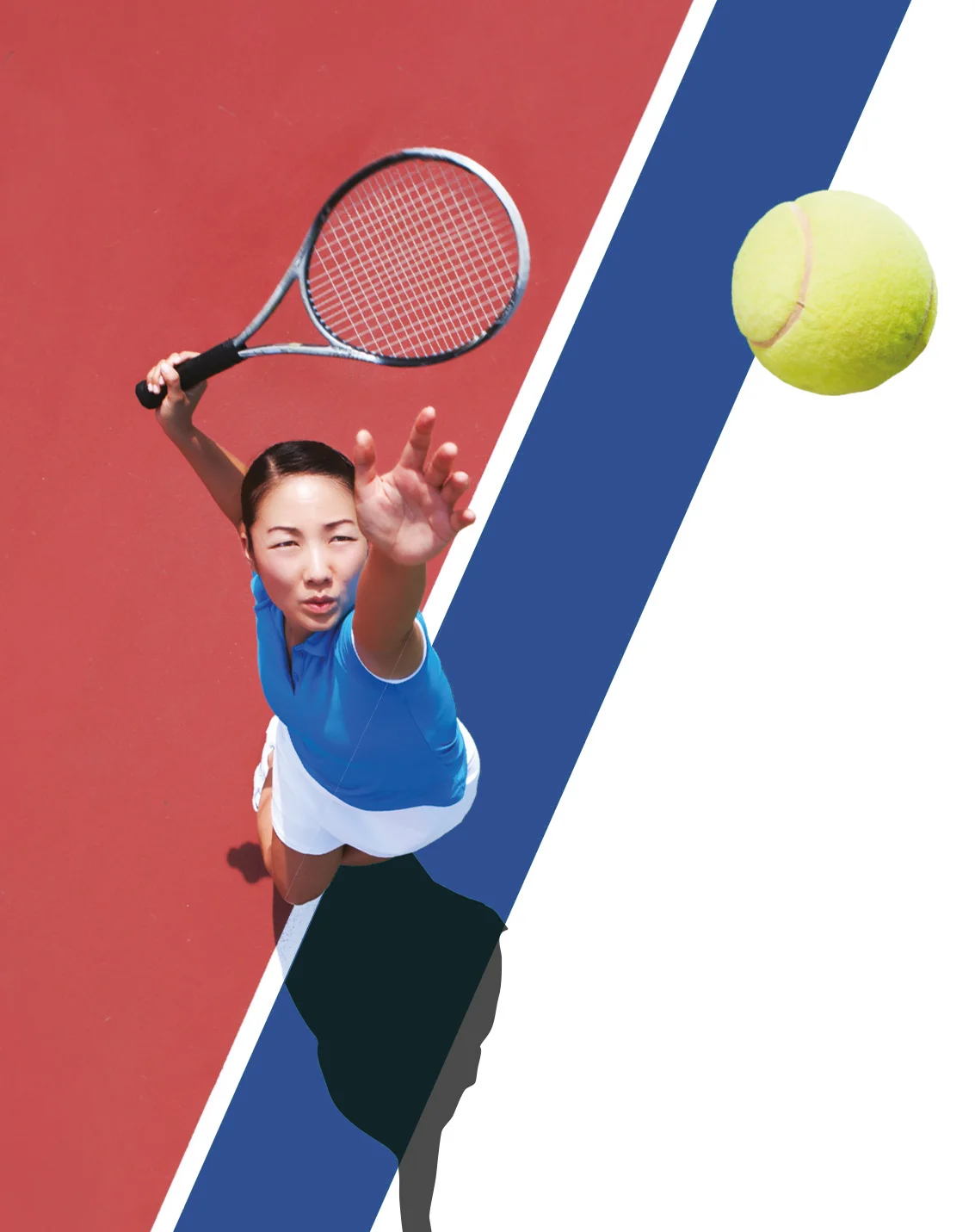 A woman about to hit a tennis ball.