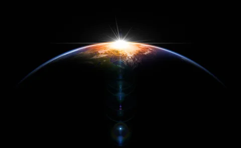 sunrise in space