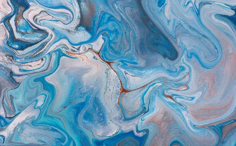 Fluid acrylic art. Hand painted beautiful pattern, wallpaper or background. - stock photo