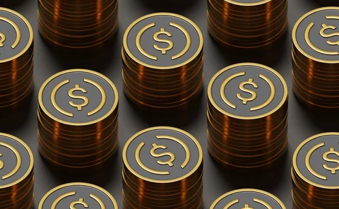 Stacks of stablecoins