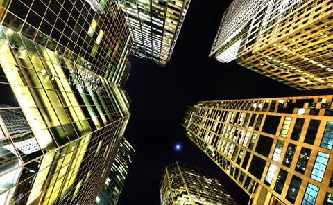 skyline with buildings