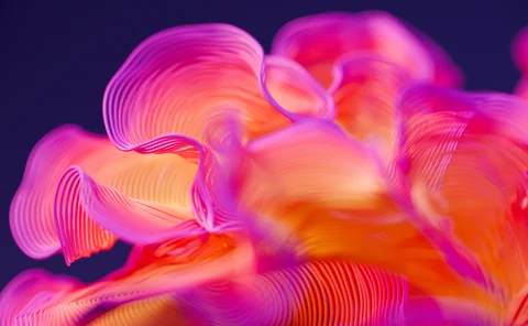 Abstract background of colorful curved wires