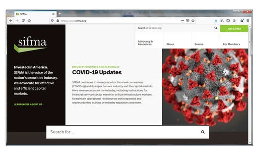 Sifma Covid-19 website sifma-covid-19-website