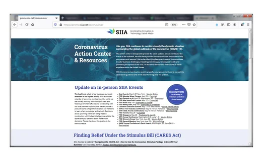 SIIA/FISD Covid-19 website siia-fids-covid-19-website