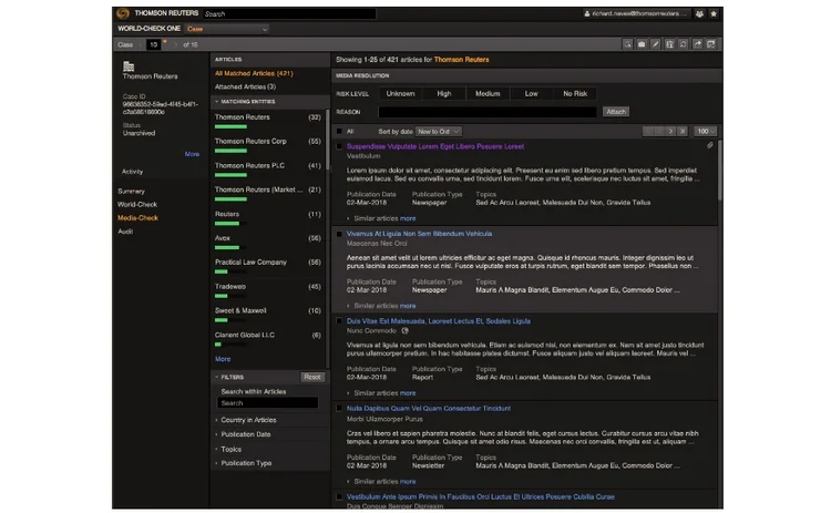 Thomson Reuters' World Check One featuring Media Check thomson-reuters-world-check-one-media-check