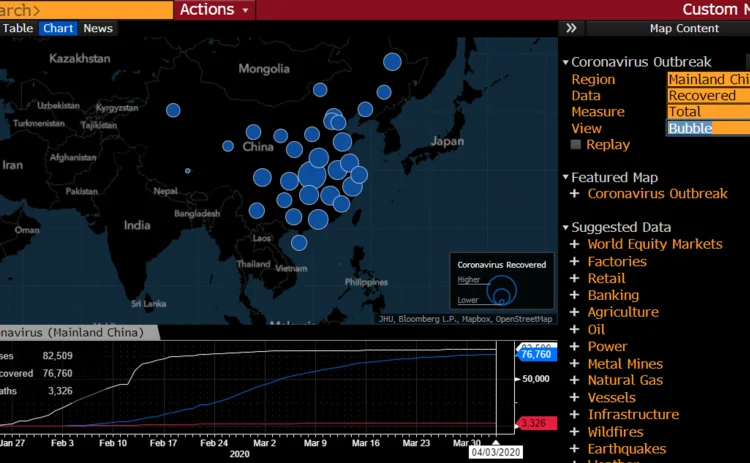 Regional outbreak in China with factory overlay applied