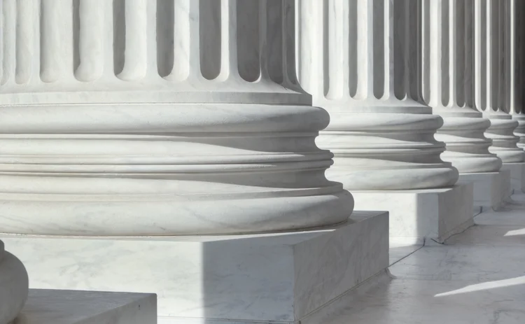 marble pillars of a government building