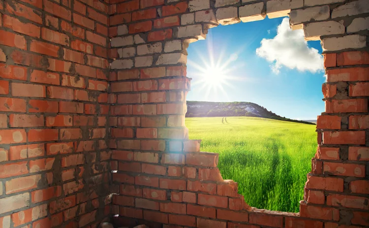 breaking walls with sunlight