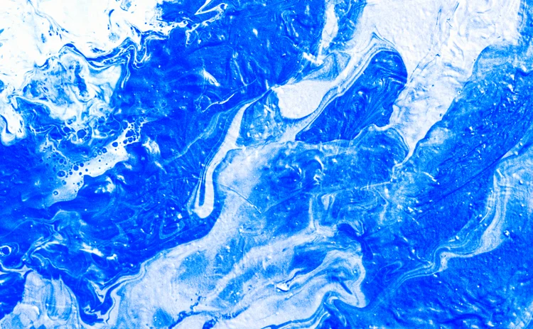 blue and white up close abstract watercolor painting