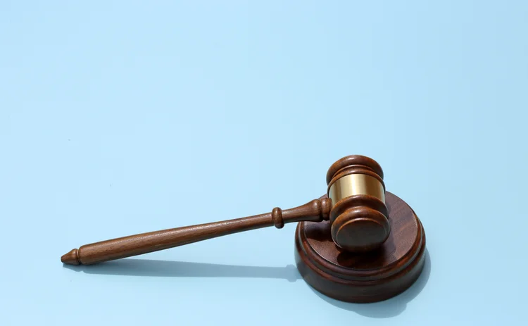 gavel blue background