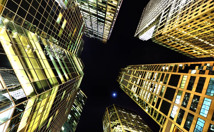 skyline with buildings