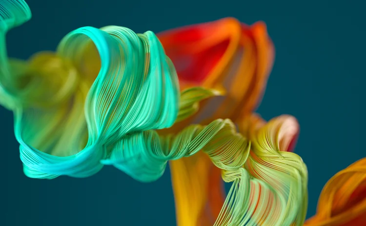 Abstract background of colorful curved lines