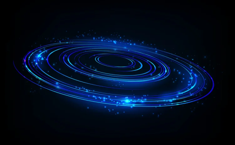 Rotating blue light shiny, Suitable for product advertising, product design, and other. Vector illustration.