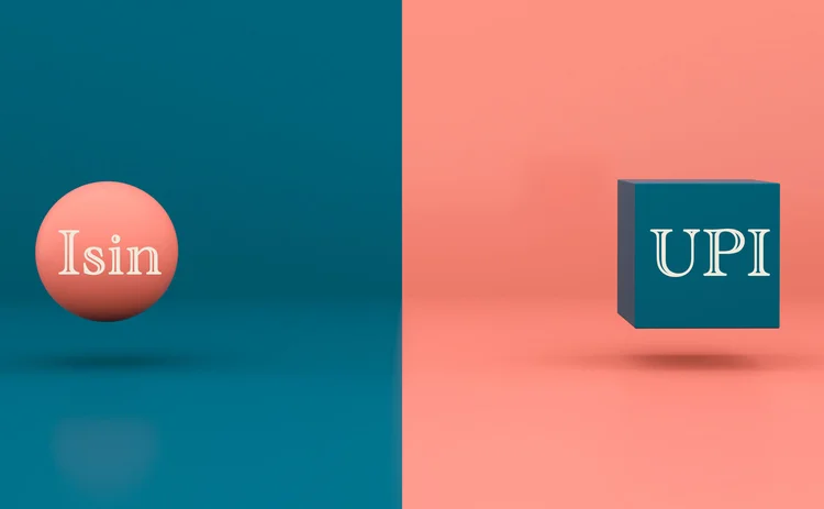 A ball with Isin written on it and a block with UPI written on it, representing a choice between the two things