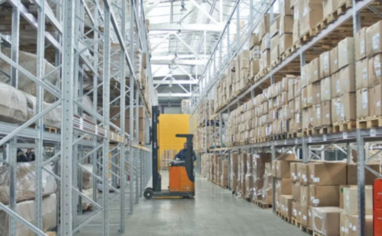 A warehouse interior A warehouse interior