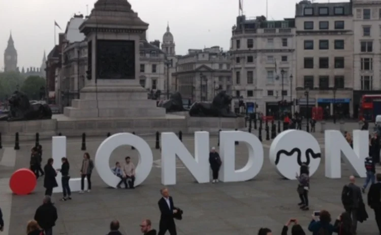 The .London domain on display in Trafalger Square