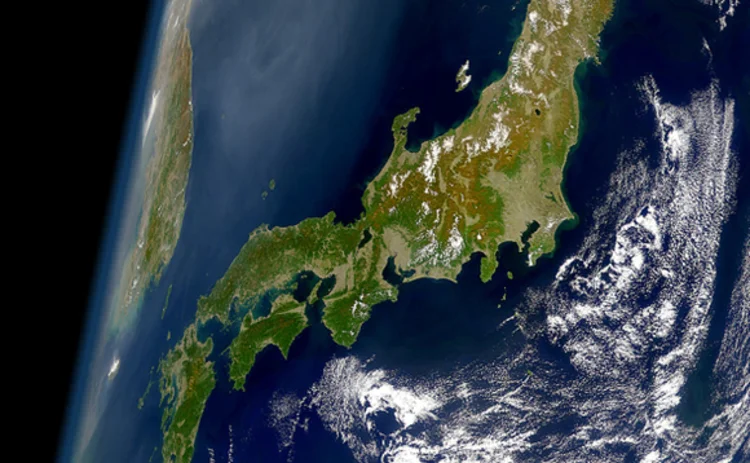 Satellite view of Japan