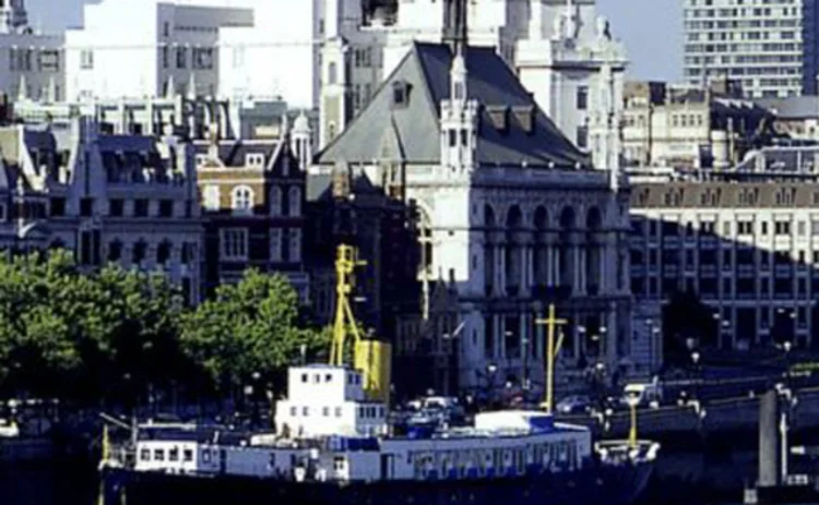 HMS President on the Thames