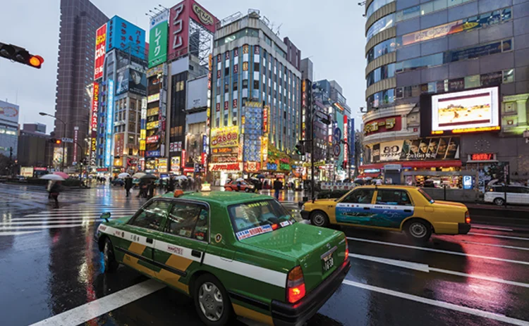 Photo of a Tokyo street scene Photo of a Tokyo street scene