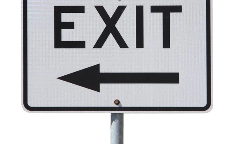 An exit sign An exit sign