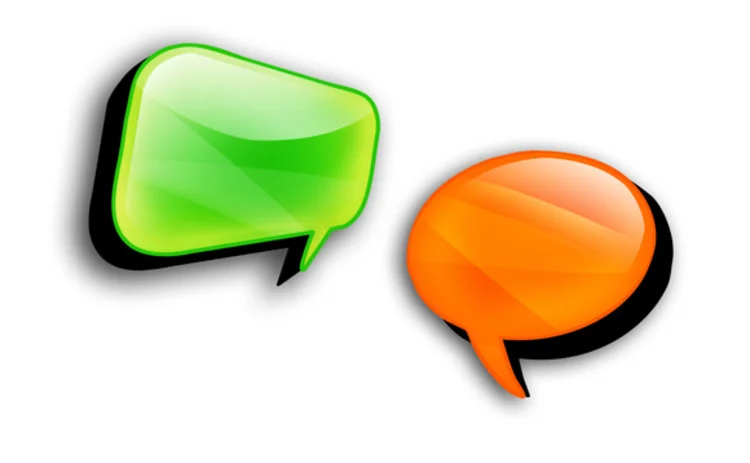 Two speech bubbles