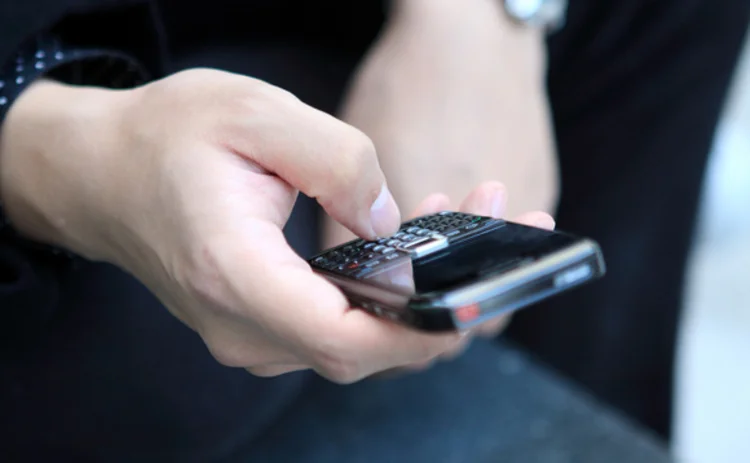 Man using a mobile phone