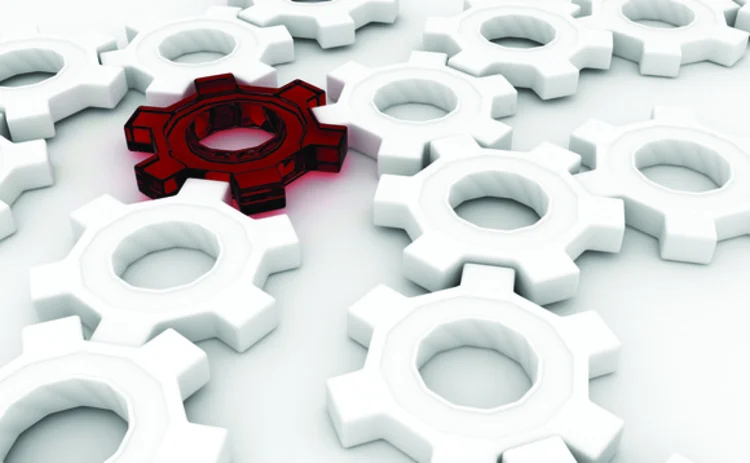 Red and white cogs Red and white cogs