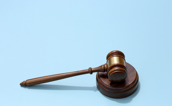gavel blue background