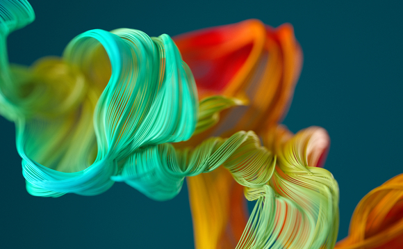 Abstract background of colorful curved lines