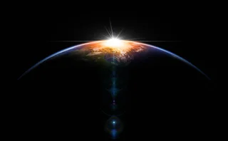 sunrise in space