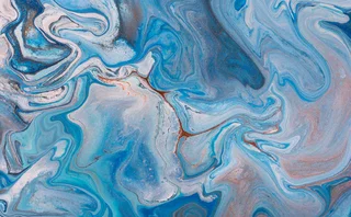 Fluid acrylic art. Hand painted beautiful pattern, wallpaper or background. - stock photo