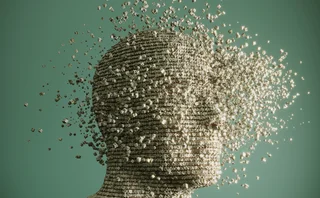 head made of cubes