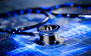 a doctor's stethescope under a blue light