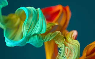 Abstract background of colorful curved lines
