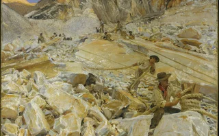 Bringing Down Marble from the Quarries to Carrara