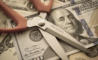 Scissors and US dollar